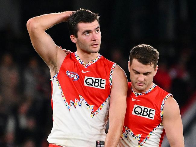 There’s been plenty of disappointing scenes for the Swans this season, but are they the biggest flop of 2025? Picture: Getty Images