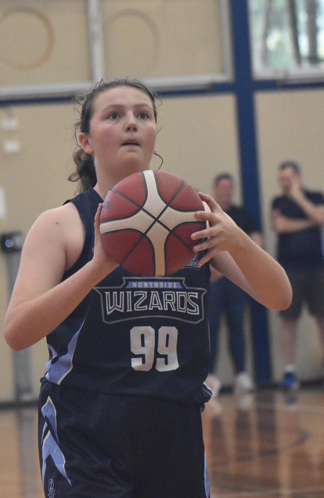 Basketball Queensland under-14 girls state championships, Division 2, Toowoomba Mountaineers versus Northside Wizards 2 at CQUniversity in Rockhampton on June 30, 2024.