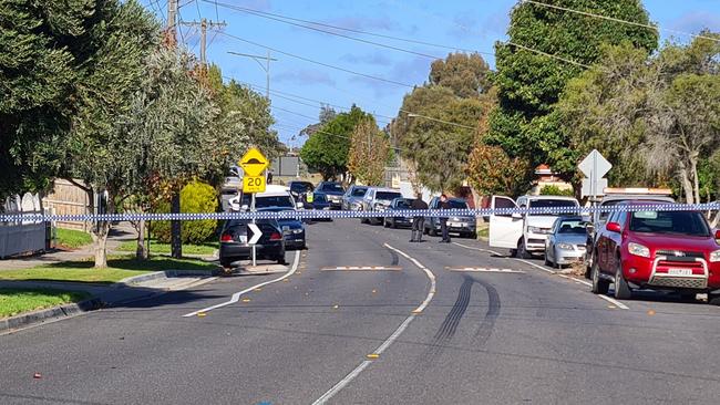 Police tape at Opie Road, Albanvale. Picture: George Hyde