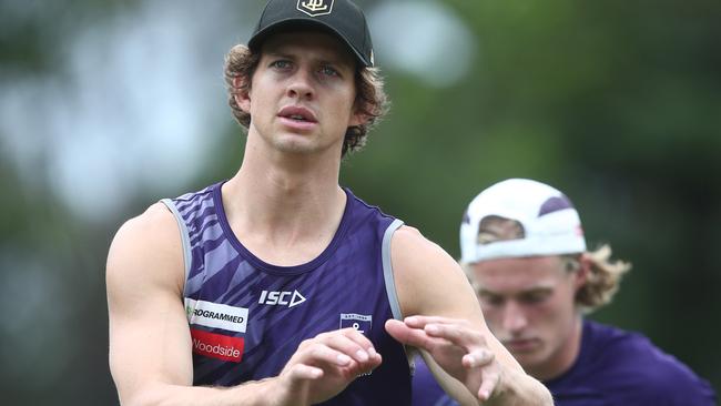 Nathan Fyfe is set to return from concussion this weekend. Picture: Chris Hyde/Getty Images. 