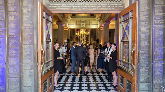 A function in the Freemasons Hall on North Terrace. Picture: santfreemasons.org.au/Heidi Wolff Photography