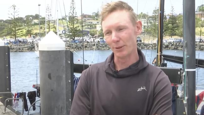 Porco Rosso sailor Luke Watkins recounts his rescue during Sydney to Hobart yacht race. Picture: ABC News