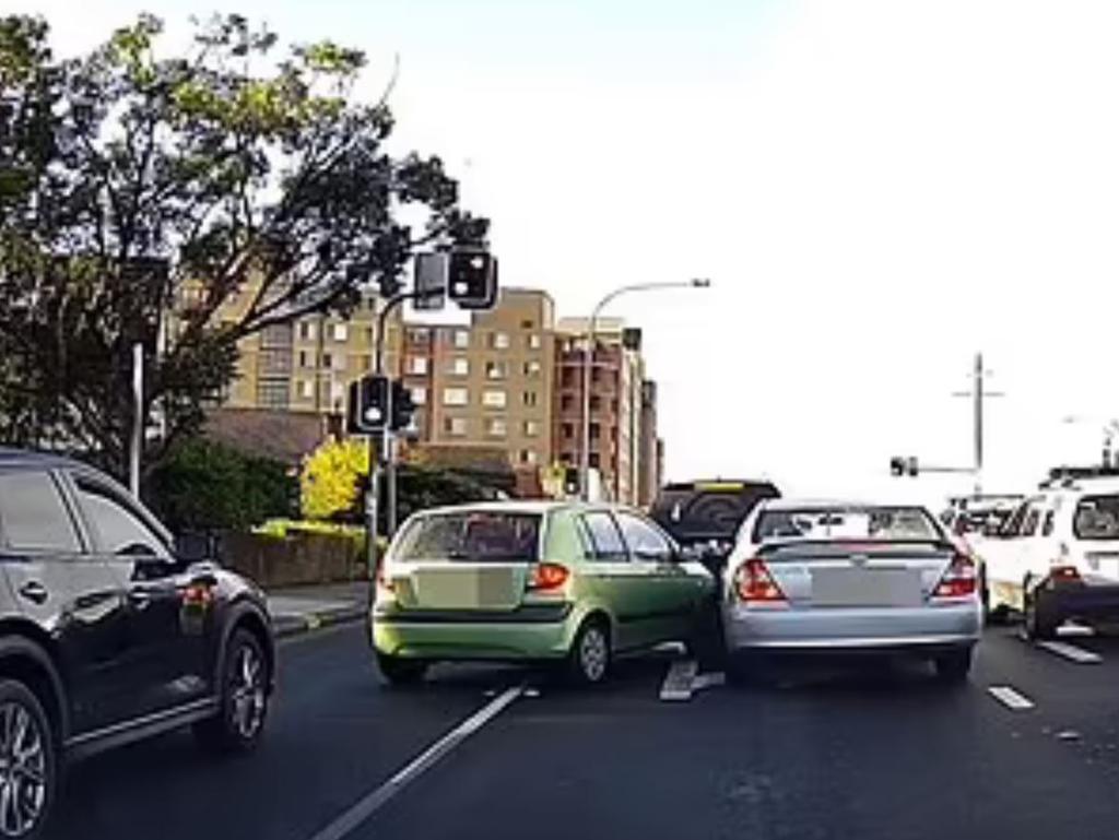 The Camry driver hit the P-plater. Picture: Dashcam Owners Australia