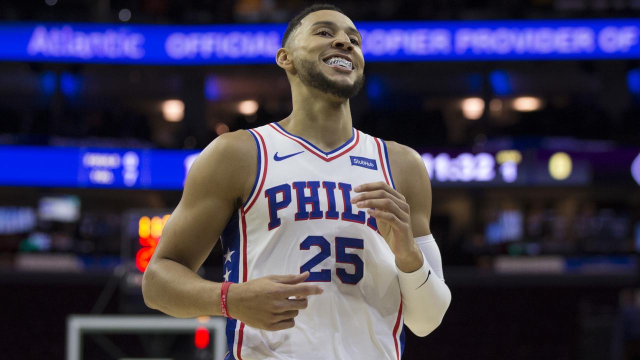 Ben Simmons has cheekily suggested he might make a move to the AFL once his basketball career is coming to an end. Photo: Mitchell Leff/Getty Images/AFP
