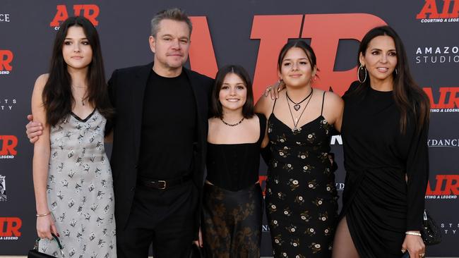 It was a Damon family outing at the Air premiere. Picture: Jon Kopaloff/Getty Images