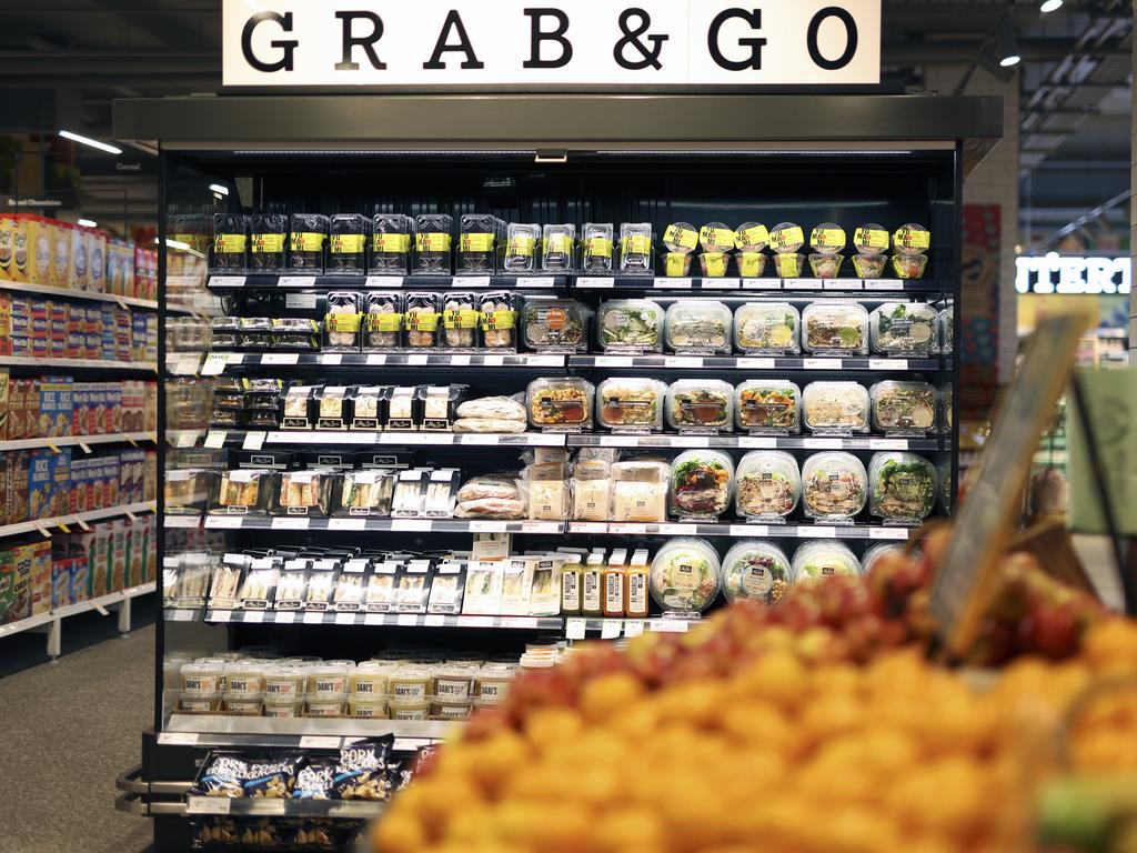 The supermarket features a huge range of grab and go meals. Picture: Martin Keep/Coles