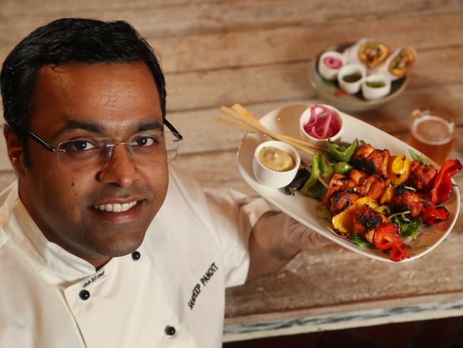 MasterChef alum Sandeep Pandit with dishes for The Cricketers.