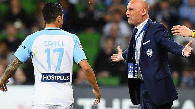 Tim Cahill and Kevin Muscat reminisce about their days together at Millwall.