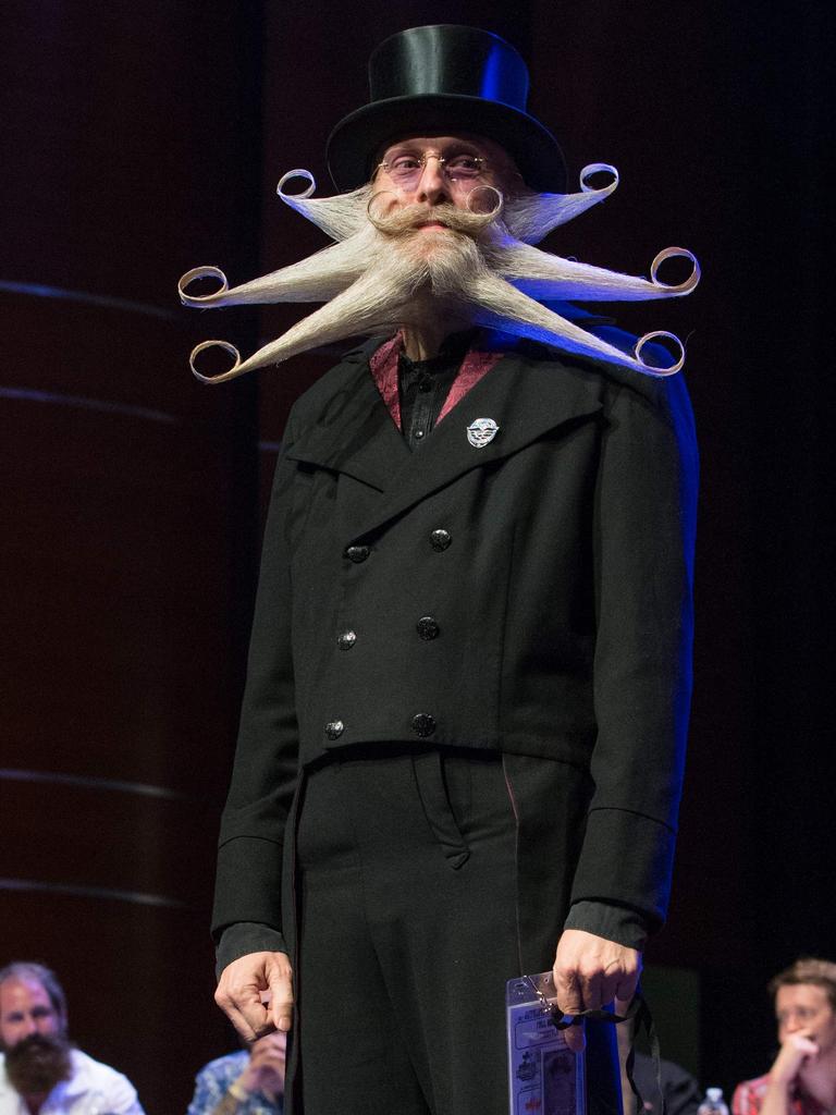 Full Beard Freestyle 3rd place winner, Aarne Bielefeldt, at the 2017 Remington Beard Boss World Beard and Moustache Championships held at the Long Center for the Performing Arts on September 3, 2017 in Austin, Texas. PIcture: AFP