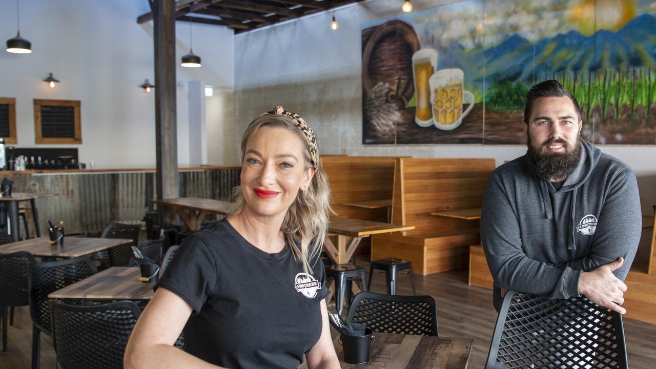 Josie Adams and Adrian Cubit from 4 Brothers Brewing have reopened the brewery in new location on Margaret Street. Picture: Nev Madsen
