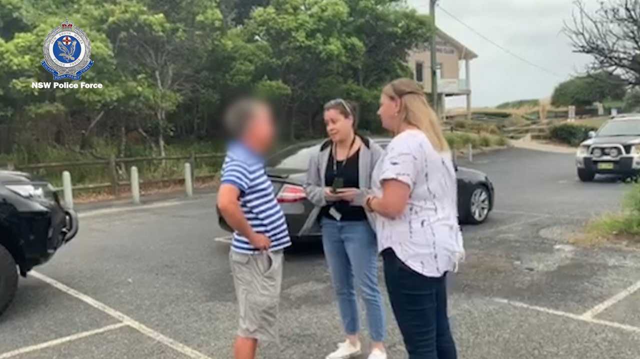 Strike Force Trawler detectives arrested a 63-year-old man at Coffs Harbour today over the alleged online procurement of a child. Picture: NSW Police