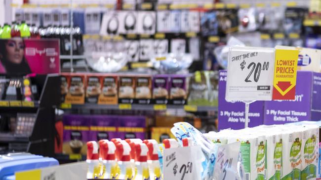 Staff photographed wearing a mask at the Reject shop Eastgate Bondi Junction on Tuesday, 5 January 2021.Picture / Monique Harmer