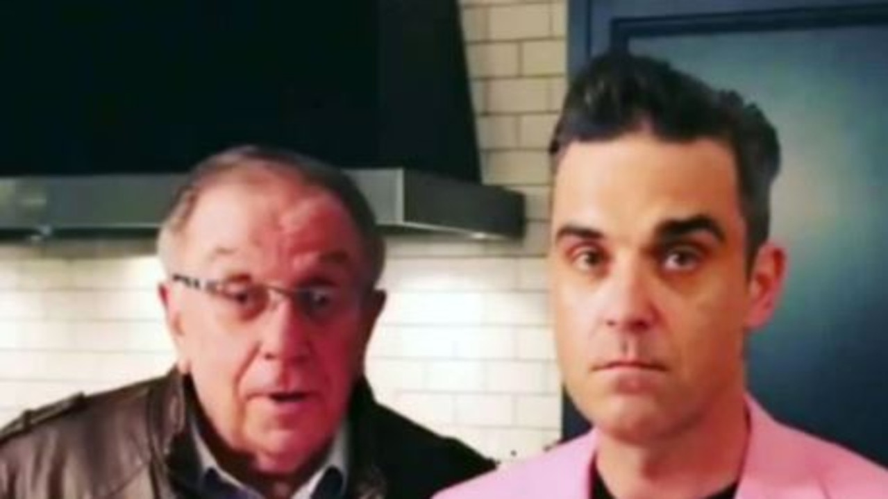 Robbie Williams’ dad Pete Conway has been rushed to hospital after “breaking his spine.”