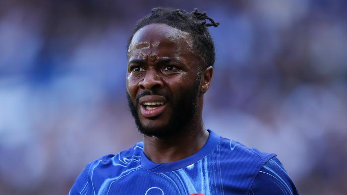 LONDON, ENGLAND - AUGUST 11: Raheem Sterling of Chelsea during the pre-season friendly between Chelsea and FC Internazionale at Stamford Bridge on August 11, 2024 in London, England. (Photo by James Gill - Danehouse/Getty Images)