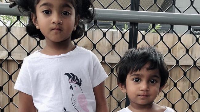 Tamil children Kopika, 4, and Tharunicaa, 2, who were born in Australia.