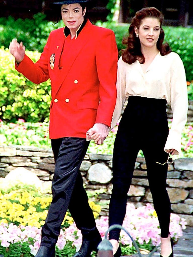 Strolling the grounds of Neverland in 1995.