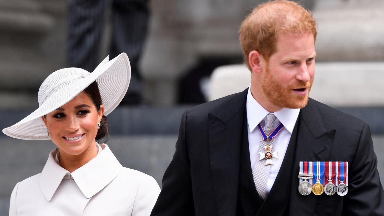 Meghan Markle will remain home with her children as Prince Harry attends his father’s coronation in England. Picture: Toby Melville/Getty Images