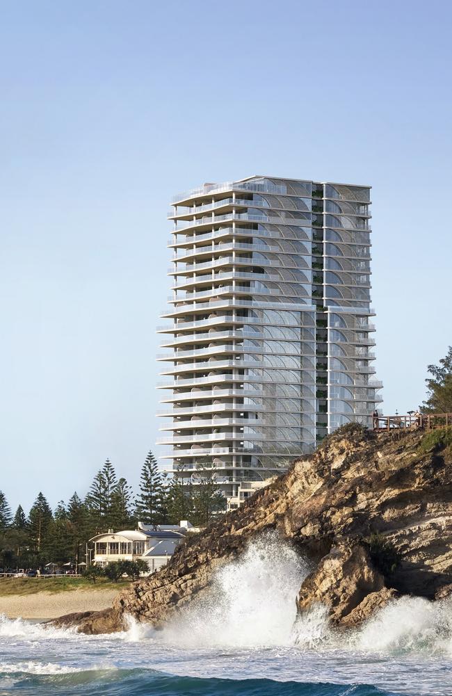 Artist impression of the Burly Residences development at Burleigh Heads. Picture: Supplied