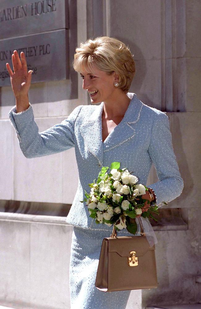 Diana wears the Cartier wristwatch during an official appearance at the British Lung Foundation in 1997. Picture: Tim Graham/ Getty Images