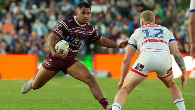 Manase Fainu in action against the Newcastle Knights in 2019. Picture: AAP Image
