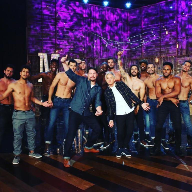 Channing Tatum, "So proud of these guys and beyond excited to share #MagicMikeLive with you all in 7 days. Thanks Ellen and team for making the gym memberships, uneaten carbs, and hours of rehearsal these guys put in totally worth it. It’s only the beginning!" Picture: Instagram