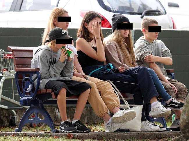 Pics of kids / teens loitering outside Southport Court.For a story to go with a Golden Age piece on youth justice.Photo by Richard Gosling