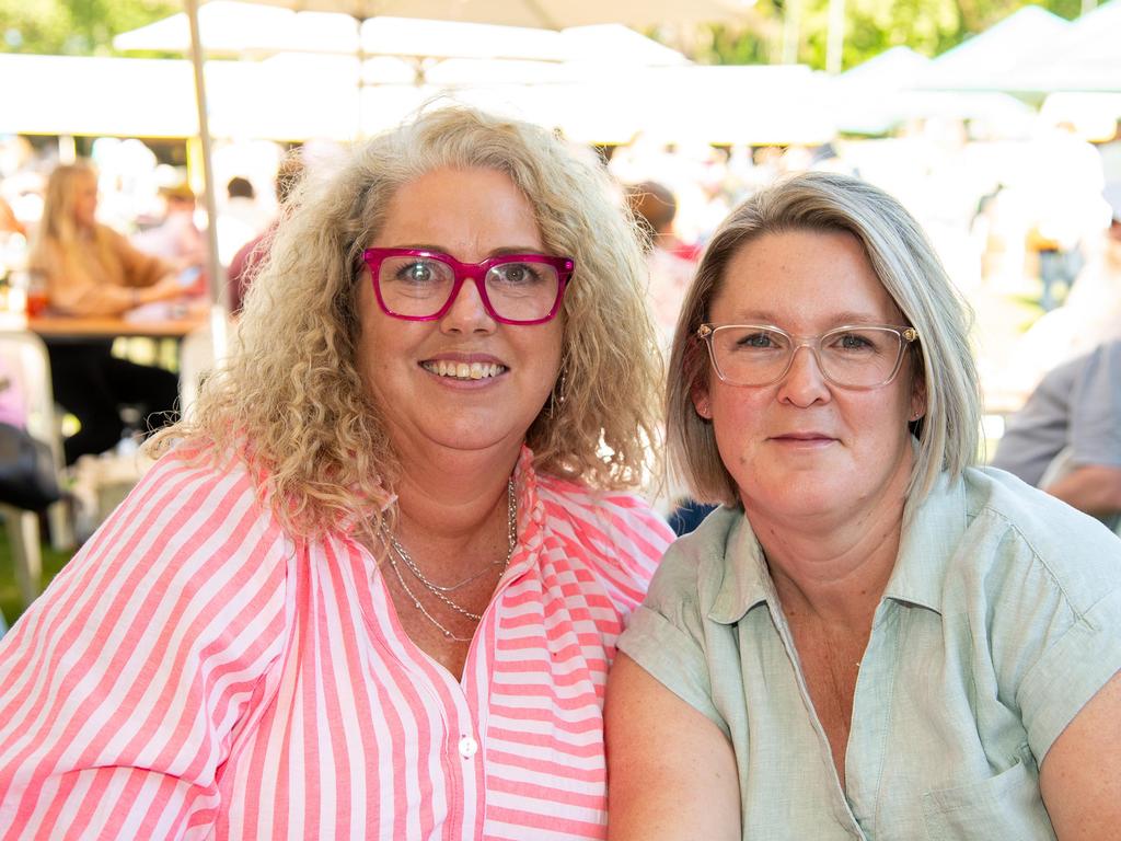 Tanya Lowien (left) and Silver White at the Toowoomba Carnival of Flowers Festival of Food and Wine, Sunday, September 15, 2024. Picture: Bev Lacey