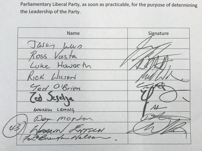 The message Warren Entsch wrote on the petition: “For Brendan Nelson.”