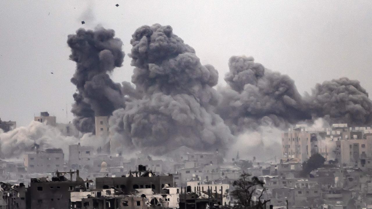 A picture taken from Israel's southern city of Sderot shows smoke rising during Israeli bombardment of the Gaza Strip on October 29. Picture: Fadel Senna/AFP