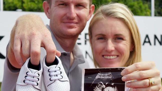 Sally Pearson shared this image to Instagram hinting she is expecting her first child. Photo: Instagram/@sallypearson