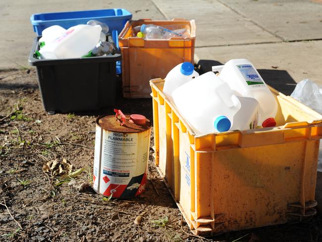 Generic photographs of recycle boxes in the street - Eastlakes , Sydney NSW