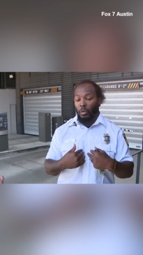 Security guard quits job during live TV interview