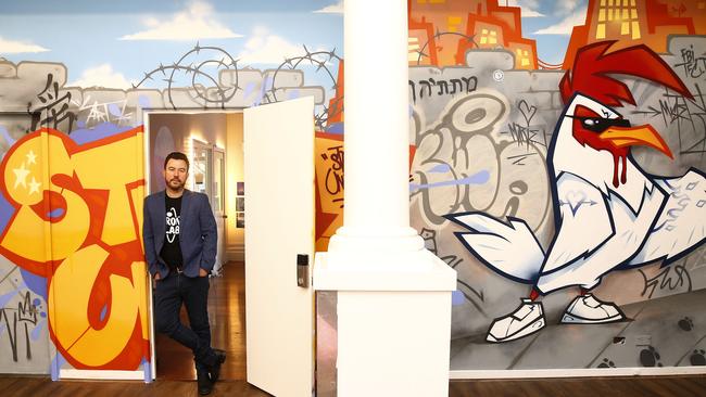 Matt Noffs inside East Houses, which has been renovated to pave the way for a Street University. Picture: John Appleyard