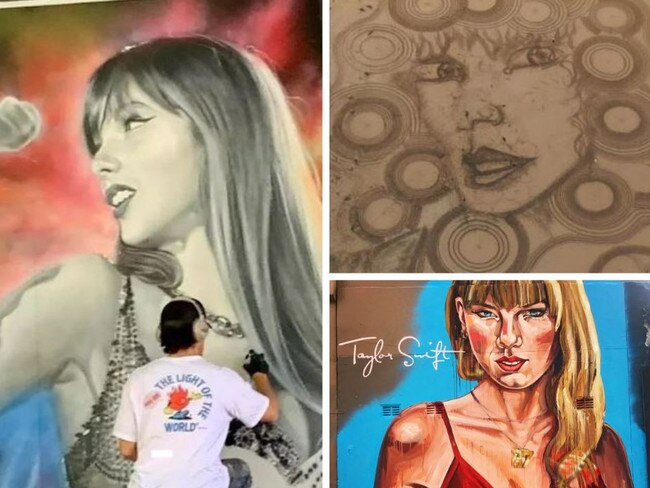 Taylor Swift murals. PIcture Supplied