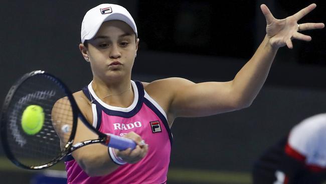 Ash Barty fell short in the China Open final to Naomi Osaka. Picture: AP