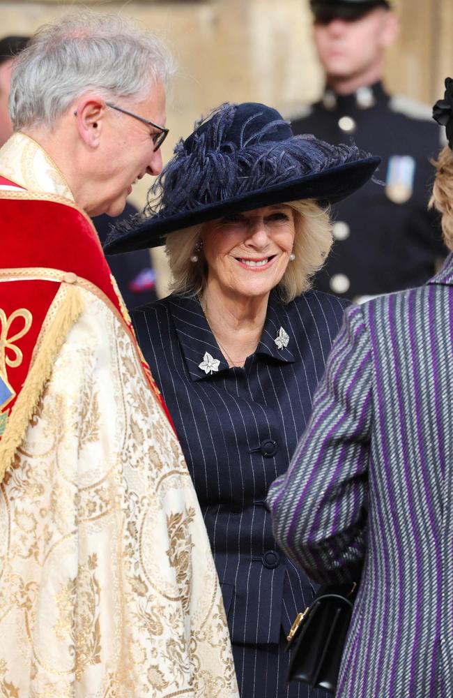 Camilla arrives to attend a thanksgiving service for the life of King Constantine of the Hellene. Picture: Chris Jackson/AFP