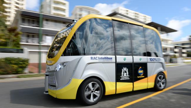 Australia’s first driverless shuttle bus was trialled along the foreshore in South Perth.