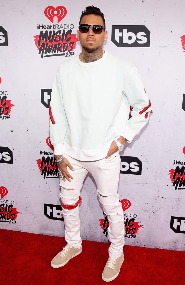 Chris Brown attends the iHeartRadio Music Awards at The Forum on April 3, 2016 in Inglewood, California. Picture: Getty