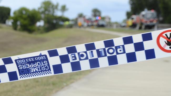 A Victoria Police spokesman said emergency services were called to the workplace on the Calder Highway at 12.30pm after reports of an injured man.