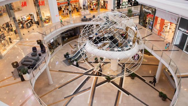 An all but deserted Chadstone Shopping Centre in Melbourne Picture: Tony Gough