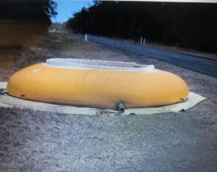 Bundaberg police are investigating a matter involving an onion tank which was stolen from Buxton.