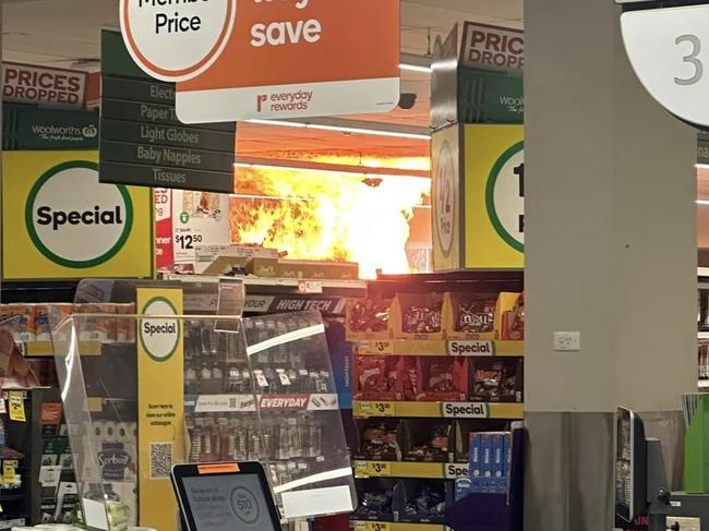 Customers were in the store as it caught alight. Photo: Facebook/Chad Habel