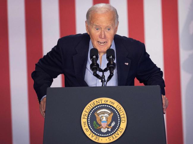 Joe Biden speaks to supporters during a campaign rally in Wisconsin. Picture: Scott Olson (Getty Images via AFP)
