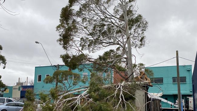 Damage at The Mall in Heidelberg West. Picture: Twitter.