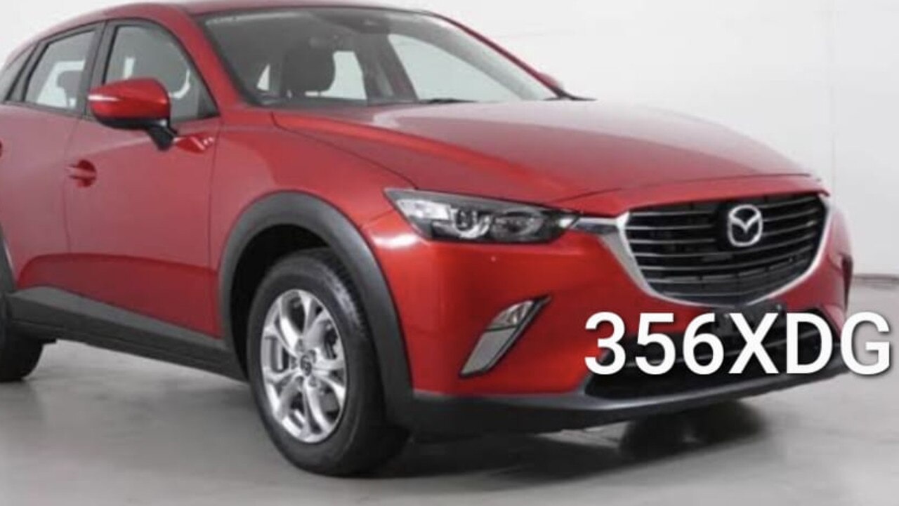 A red 2017 Mazda CX-3, stolen from a Highfields address, was linked to multiple break and enter offences at Toowoomba businesses in the early hours of Monday.