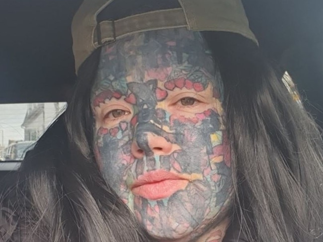 Melissa Sloan has 800 tattoos. Picture: Facebook