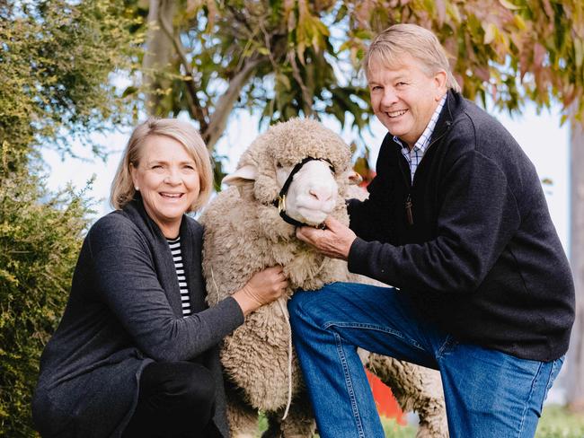 Bendigo Sheep and Wool Show 2019Bernadette and Geoff Davidson from Moorundie Merino's in Keith, SA. (PHOTO FOR FEATURE STORY IN AUGUST)Photo by Chloe Smith  Photo by Chloe Smith.