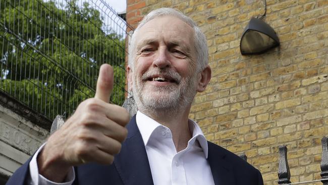 Mr Corbyn defied odds and gave Labour major gains in the 2017 election. Picture: Kirsty Wigglesworth/AP