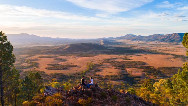 The surreal Flinders Ranges landscape is a place where incredible striated rock formations create an enormous natural amphitheatre