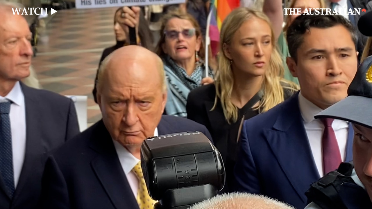 Alan Jones arrives in court